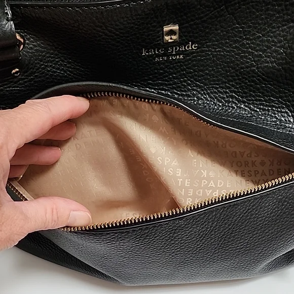 Kate Spade Black Pebbled Leather Shoulder Bag